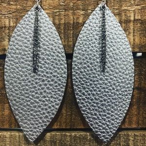 Handmade leather earrings